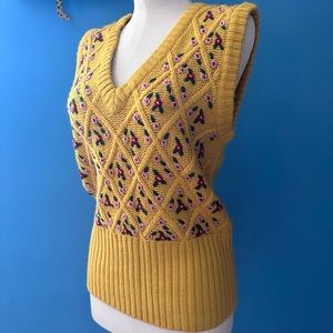 Vintage Rosette Sweater Vest